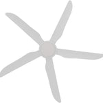 Calibo Storm 56" (1430mm) 5 Blade 18W Tricolour LED Light Indoor/Outdoor DC Ceiling Fan & Remote | White - Dubbo Lighting Centre