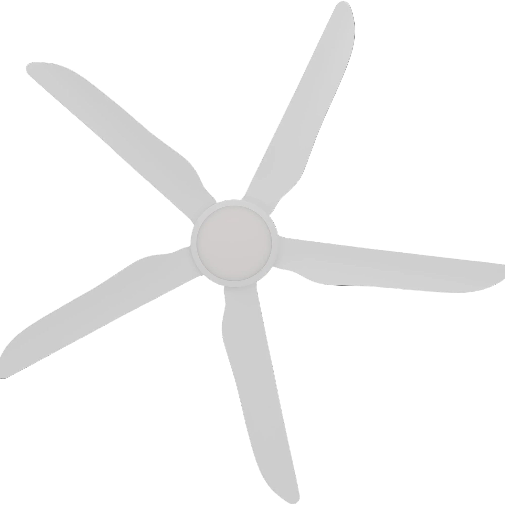Calibo Storm 56" (1430mm) 5 Blade 18W Tricolour LED Light Indoor/Outdoor DC Ceiling Fan & Remote | White - Dubbo Lighting Centre