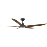 Calibo Storm 56" (1430mm) 5 Blade Indoor/Outdoor DC Ceiling Fan and Remote | Black & Koa - Dubbo Lighting Centre