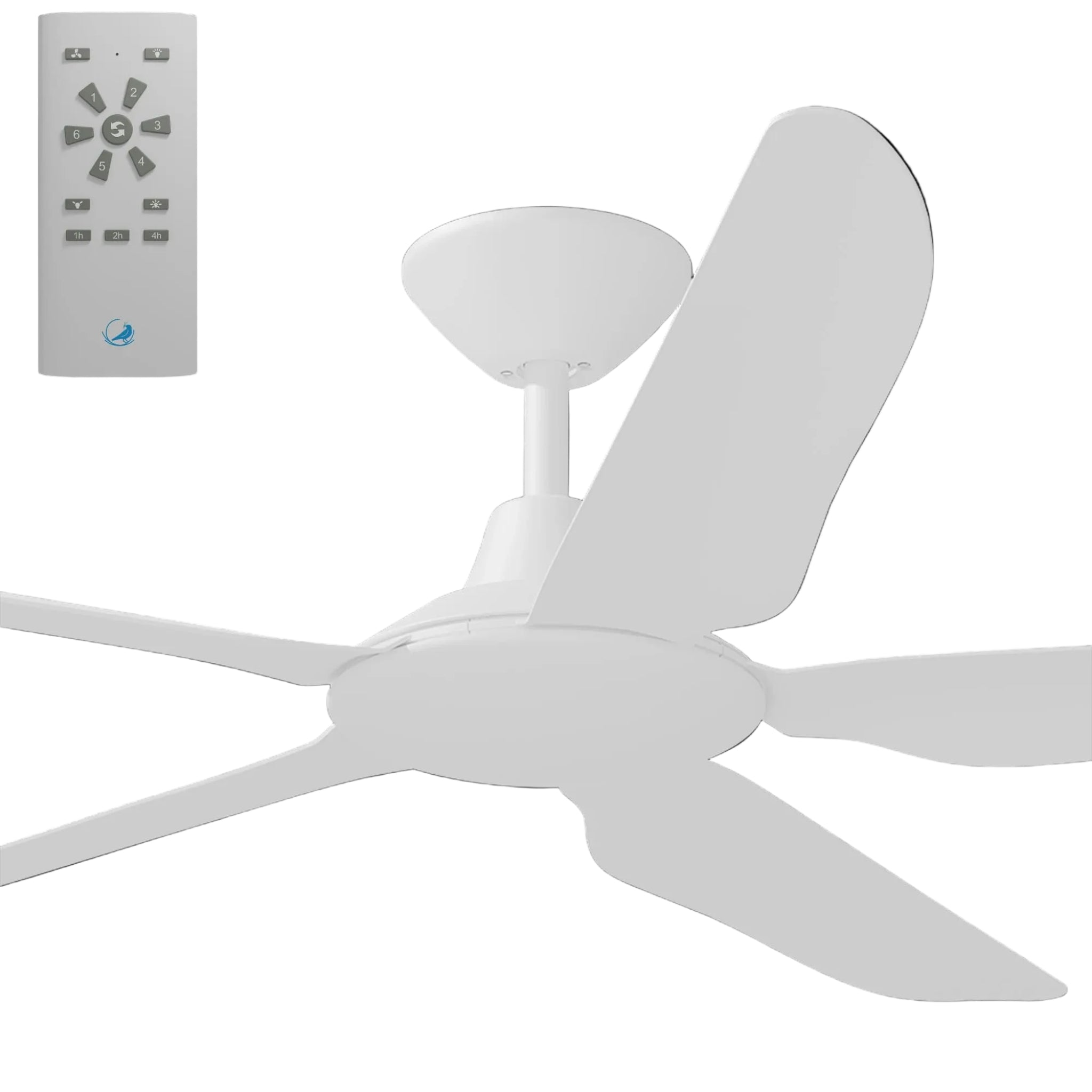 Calibo Storm 56" (1430mm) 5 Blade Indoor/Outdoor DC Ceiling Fan and Remote | White - Dubbo Lighting Centre