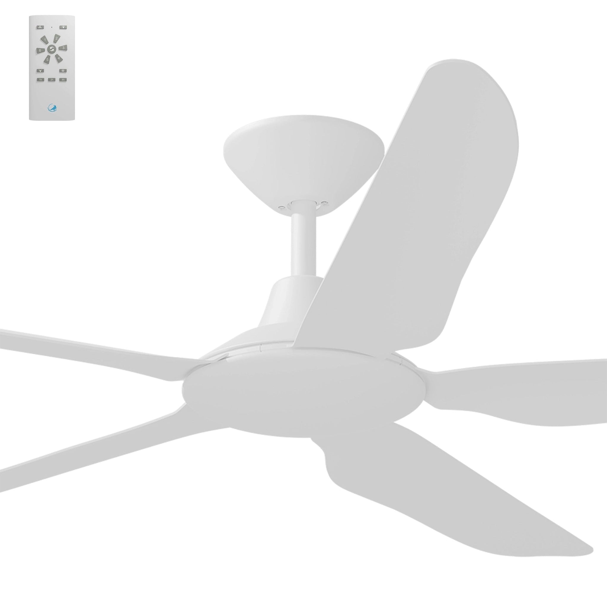 Calibo Storm 56" (1430mm) 5 Blade Indoor/Outdoor DC Ceiling Fan and Remote | White - Dubbo Lighting Centre