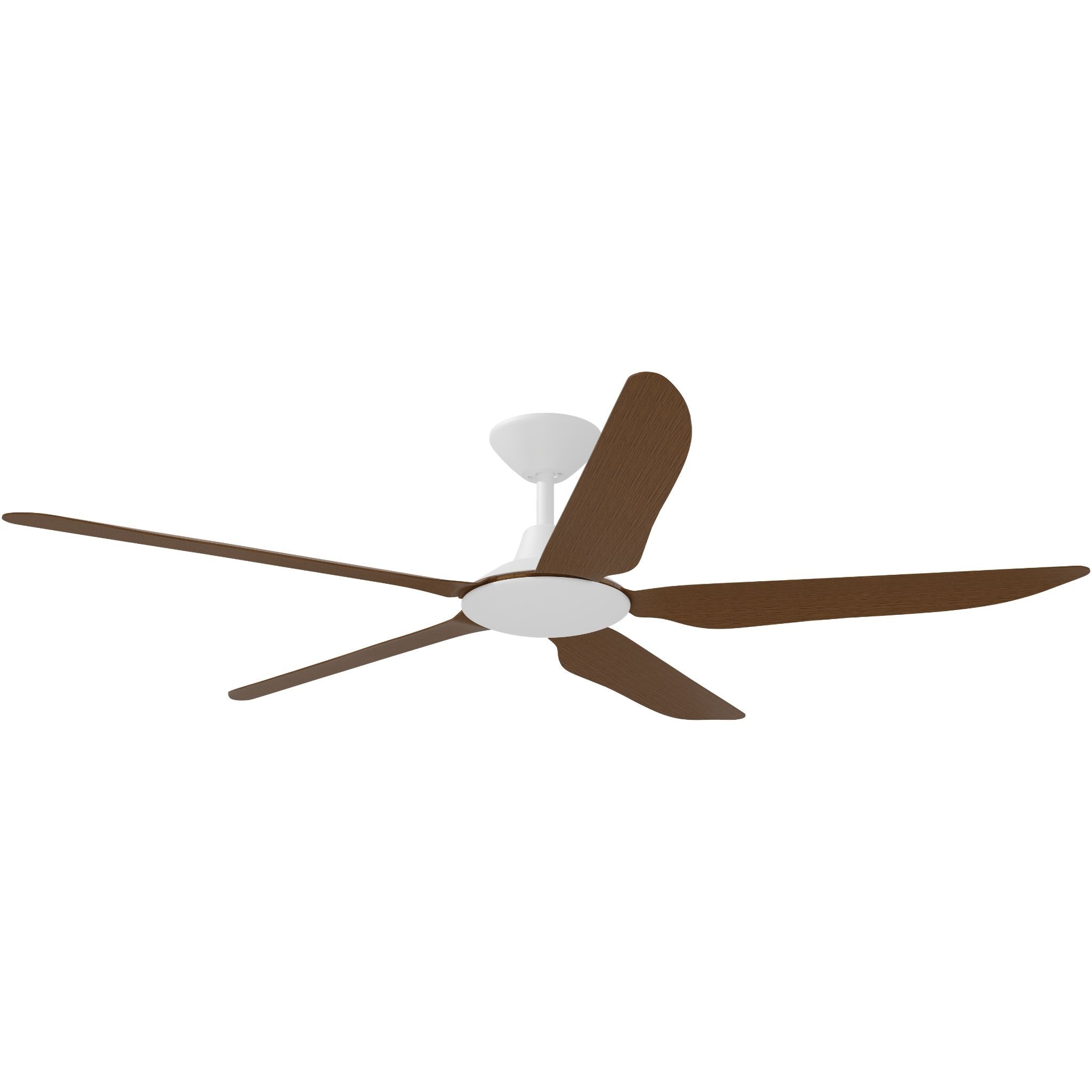 Calibo Storm 56" (1430mm) 5 Blade Indoor/Outdoor DC Ceiling Fan and Remote | White & Koa - Dubbo Lighting Centre