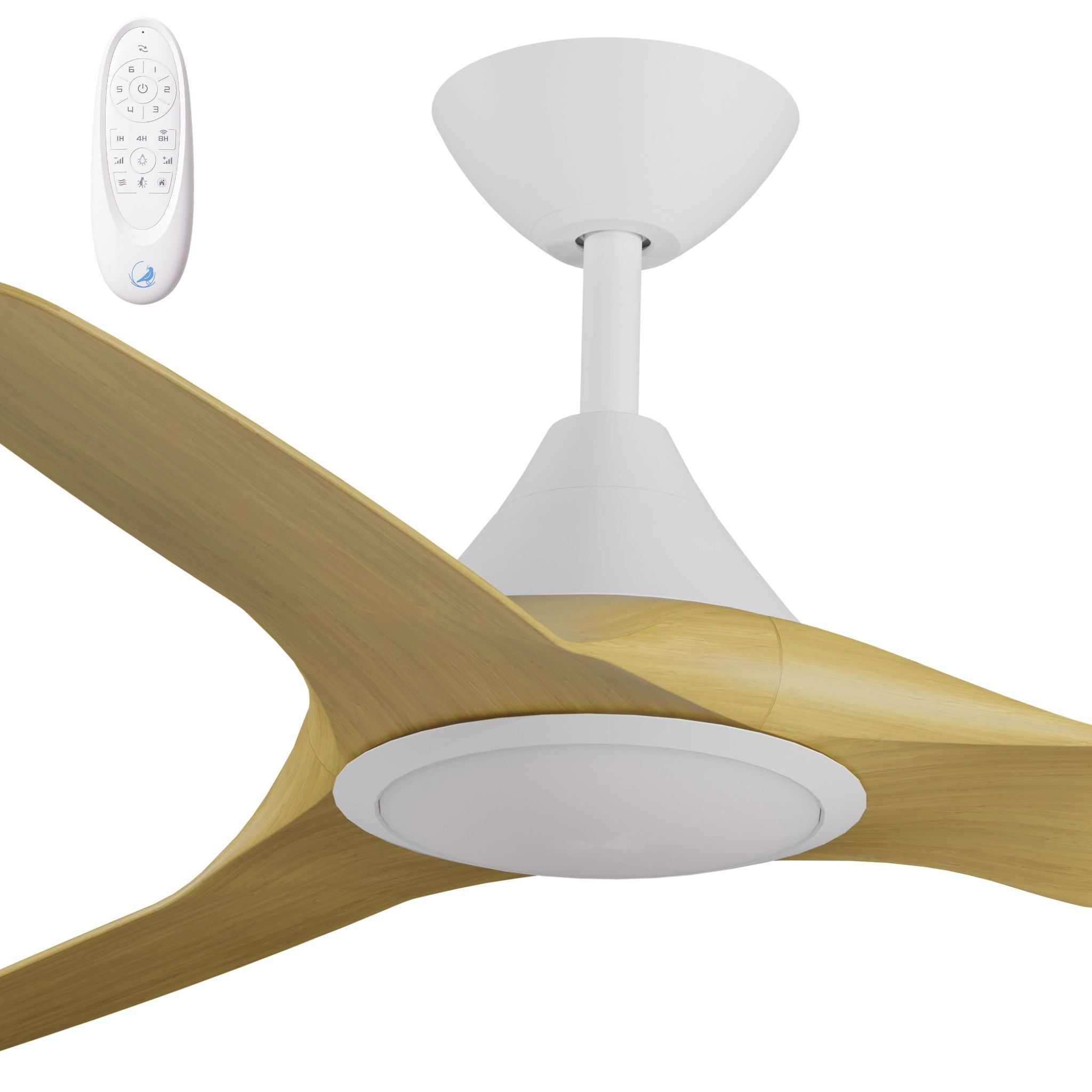 CloudFan 48" (1220mm) ABS DC Ceiling Fan with 20W CCT LED Light and Remote - Dubbo Lighting Centre
