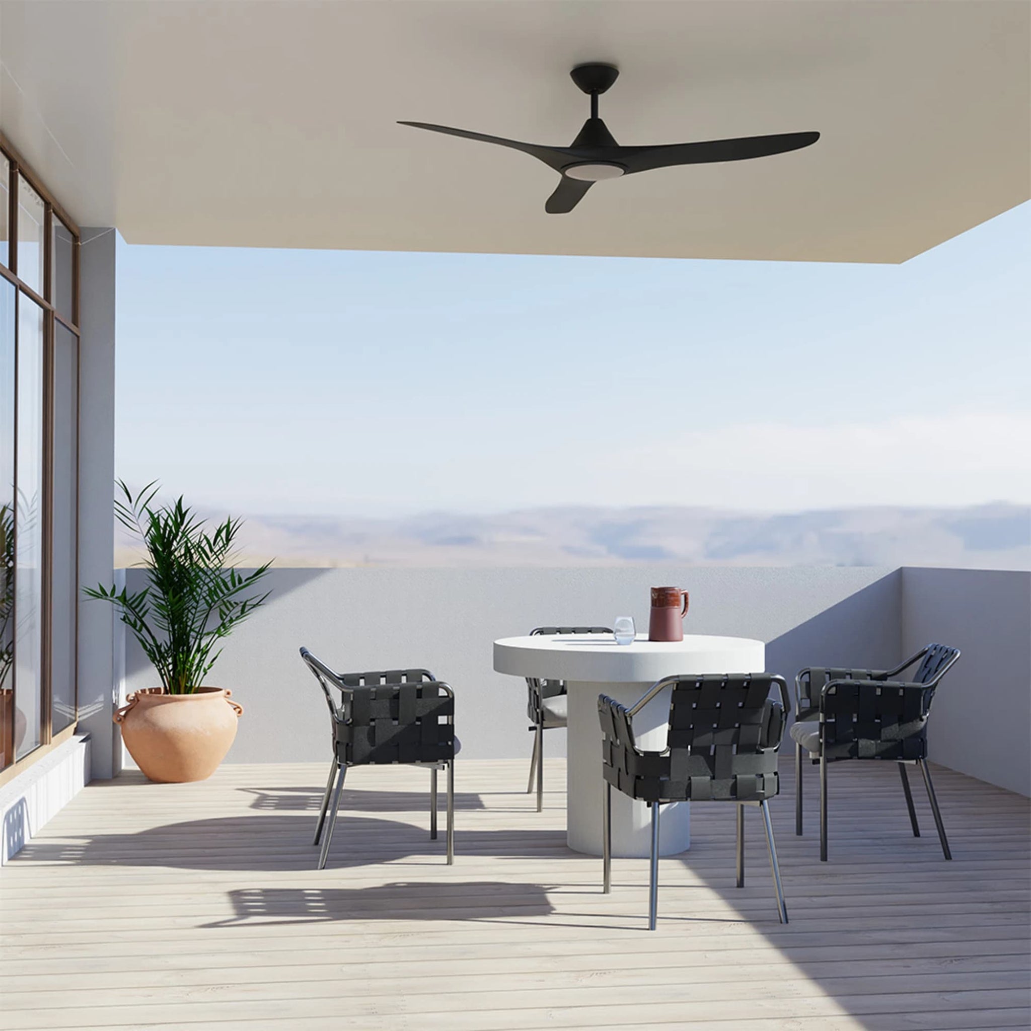 CloudFan 72" (1830mm) ABS DC Ceiling Fan with 20W CCT LED Light and Remote - Dubbo Lighting Centre