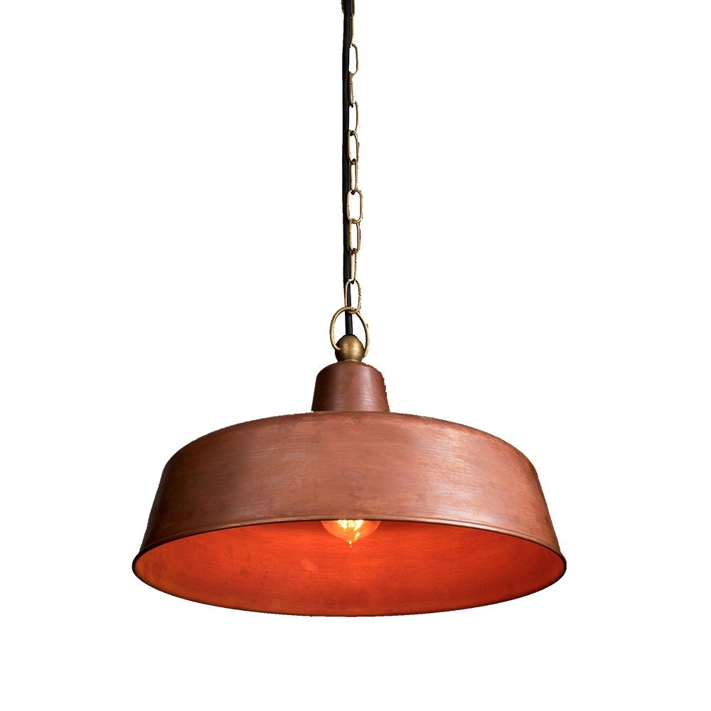 Deksel Metal Pendant Light, Aged Copper