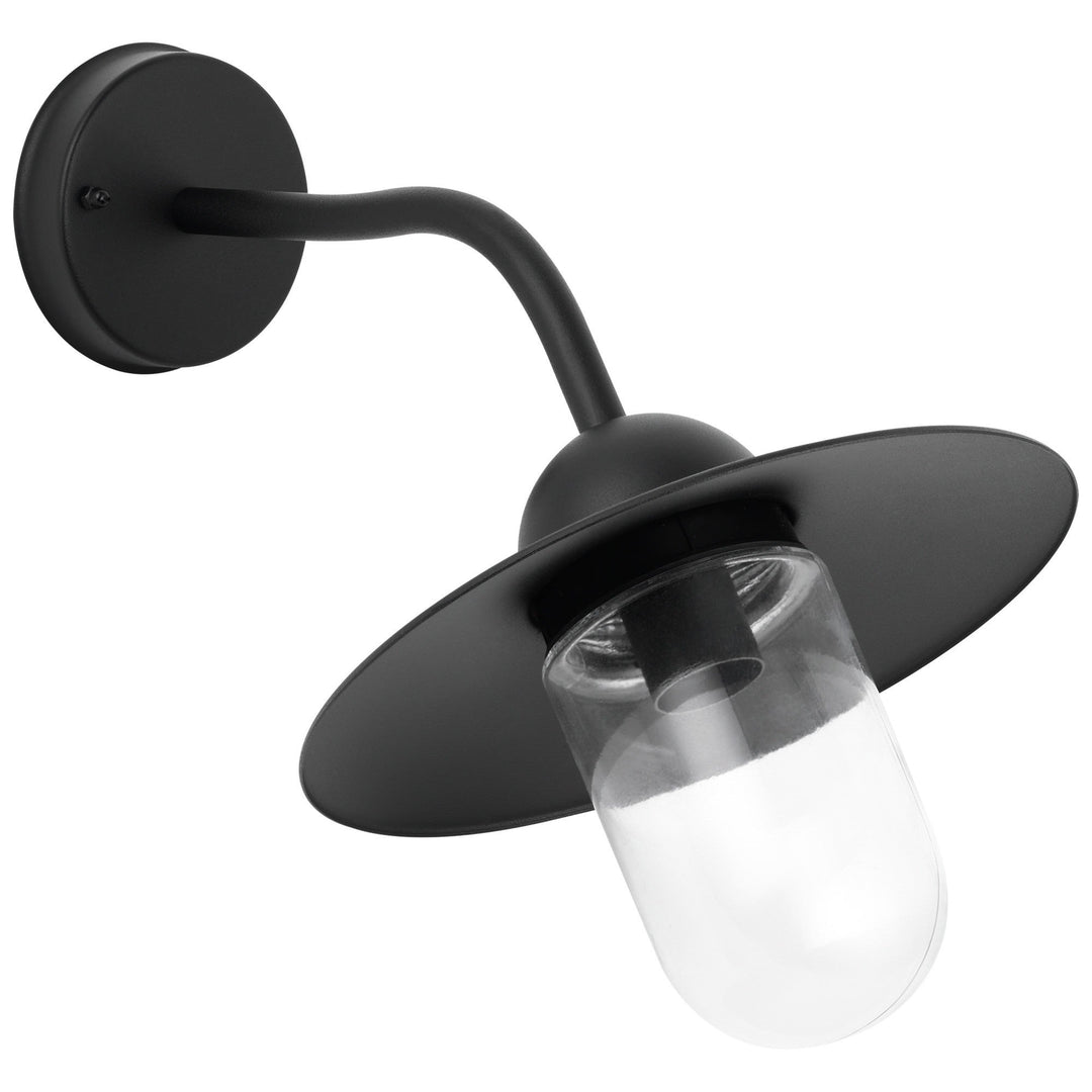 Deksel IP54 Exterior Metal Wall Light, Black