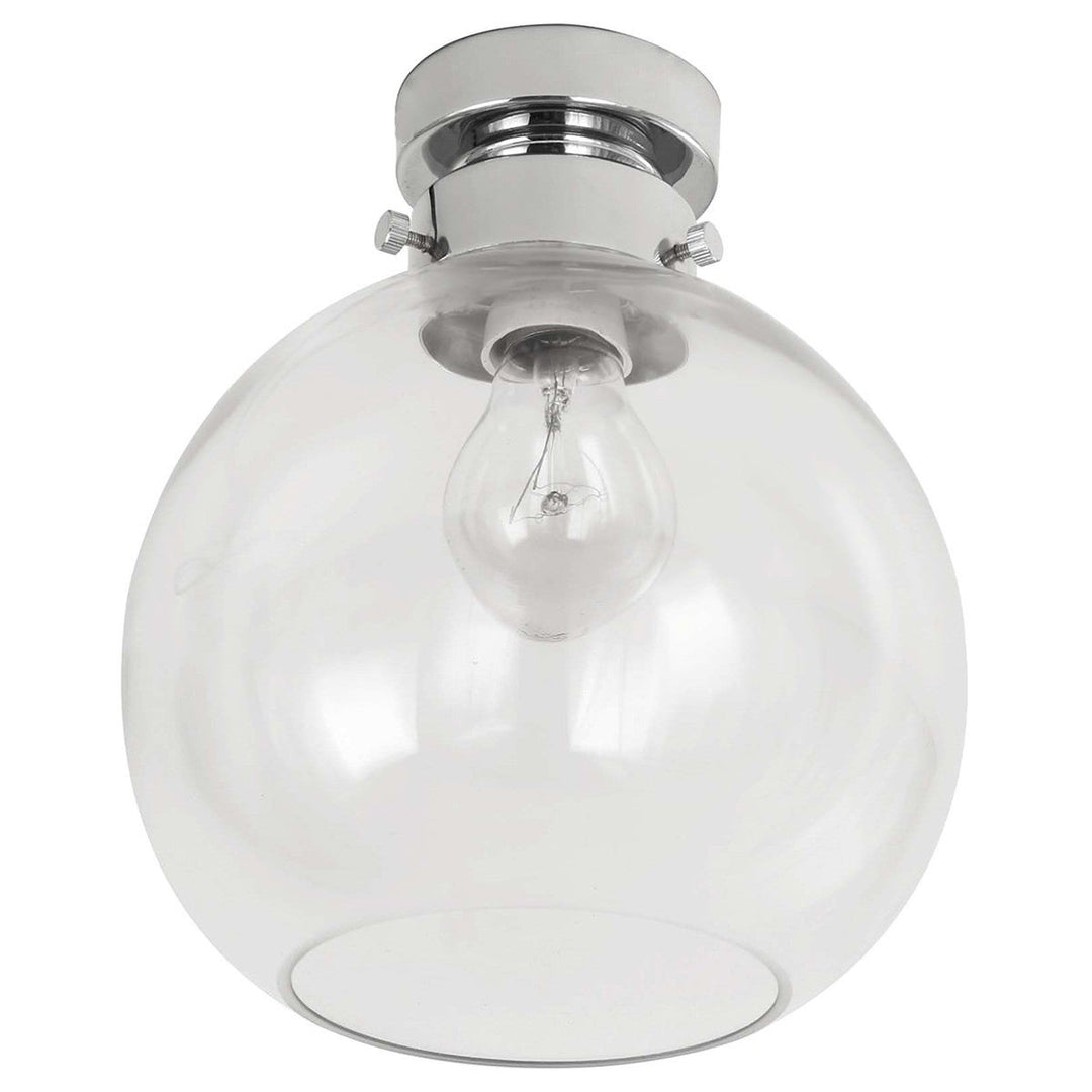 Rae Glass DIY Batten Fix Ceiling Light, Wine Glass, Chrome / Clear