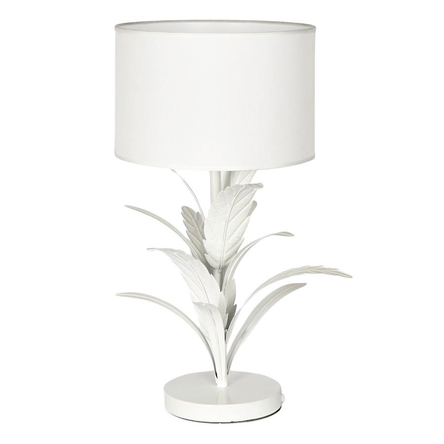 Argentum Iron Base Table Lamp, White
