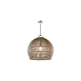 Comores Rattan Dome Pendant Light, Natural