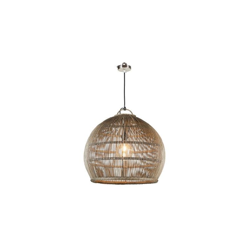 Comores Rattan Dome Pendant Light, Natural