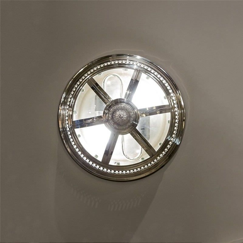 Walter Metal and Glass Wall Light, Silver