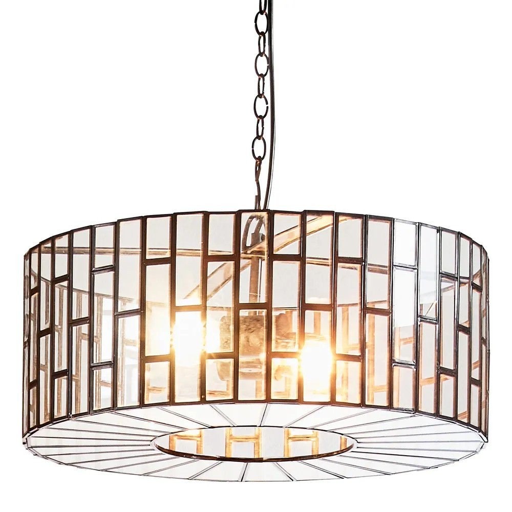 Heston Metal & Glass Pendant Light