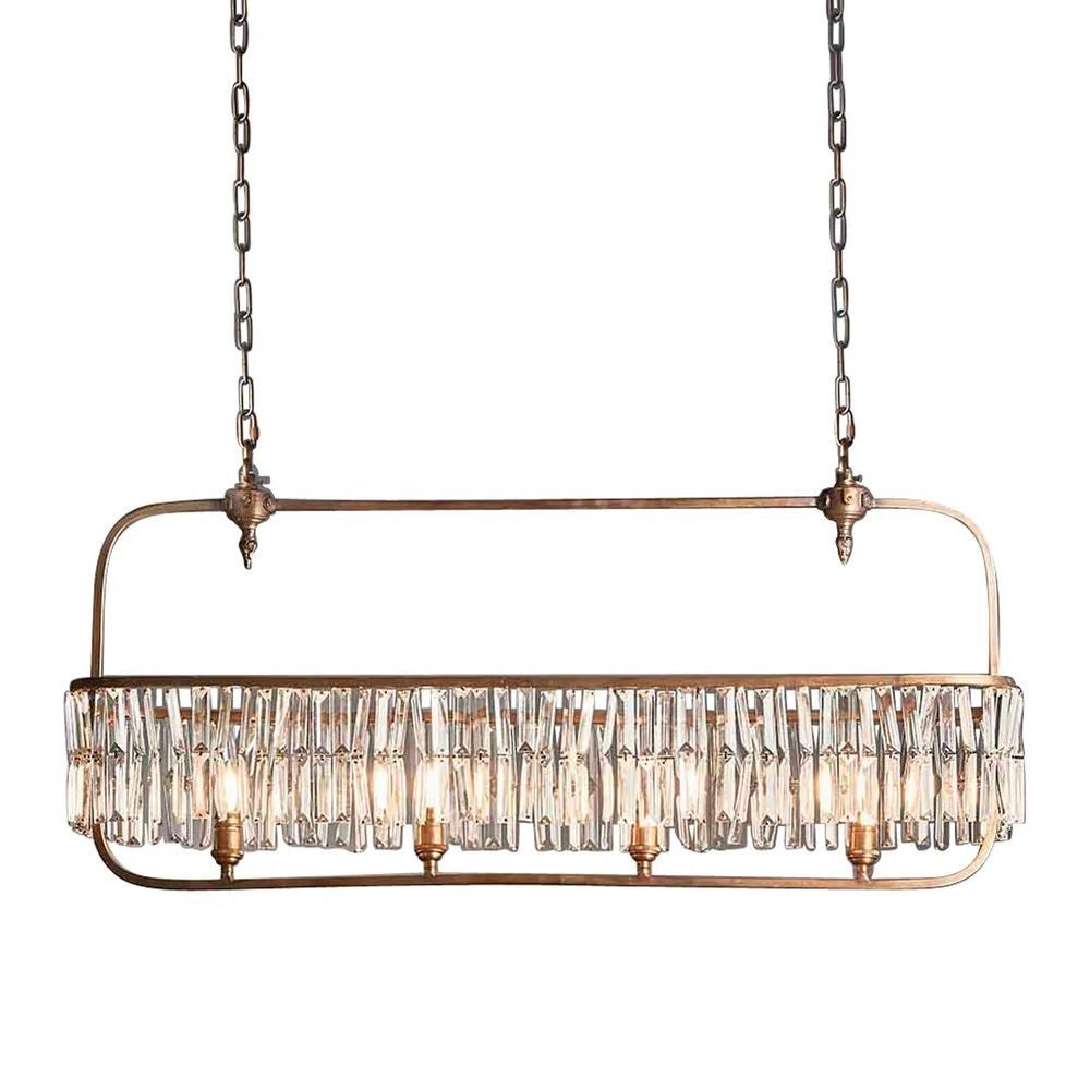 Montreal Glass & Brass Pendant Light