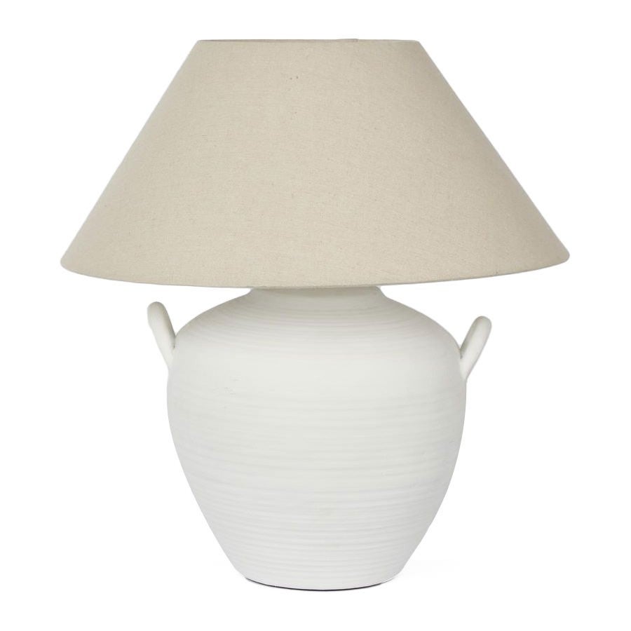 Camille Ceramic Base Table Lamp, White