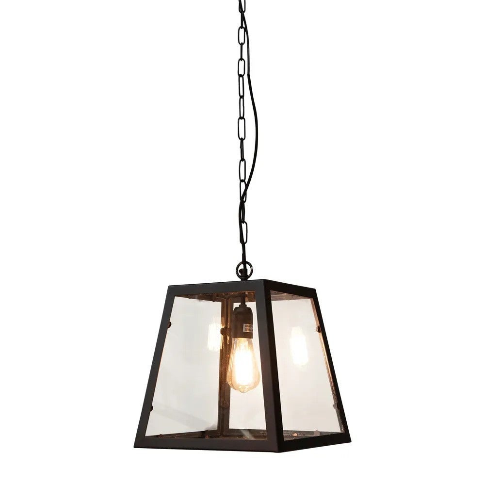 Theo Metal & Glass Pendant Light, Small