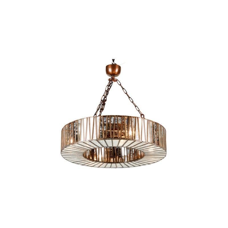 Chelton Metal & Glass Ring Pendant Light, Small