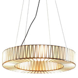 White Moon Metal & Glass Pendant Light, Large