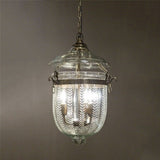 Bell Jar Leaf Cut Glass Pendant Light, Small