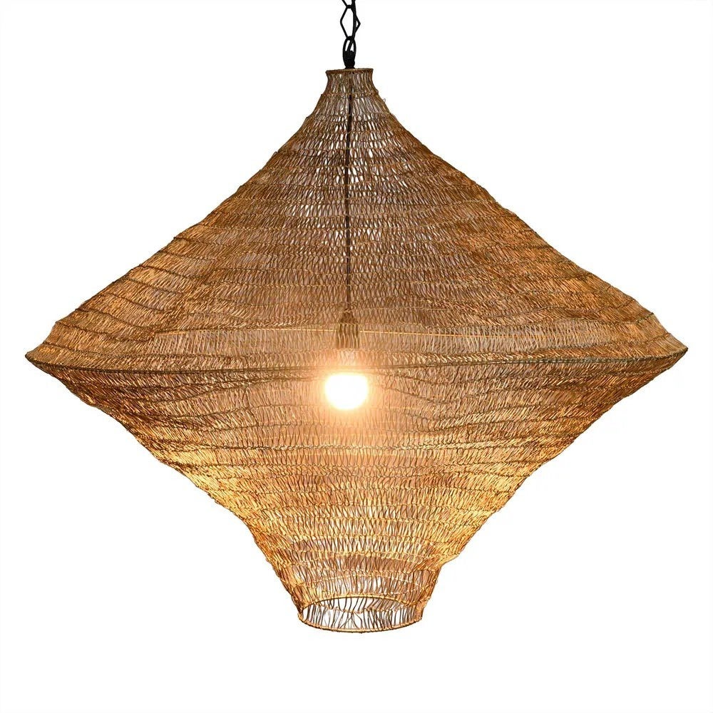 Metropolitan Metal Pendant Light, Large, Brass