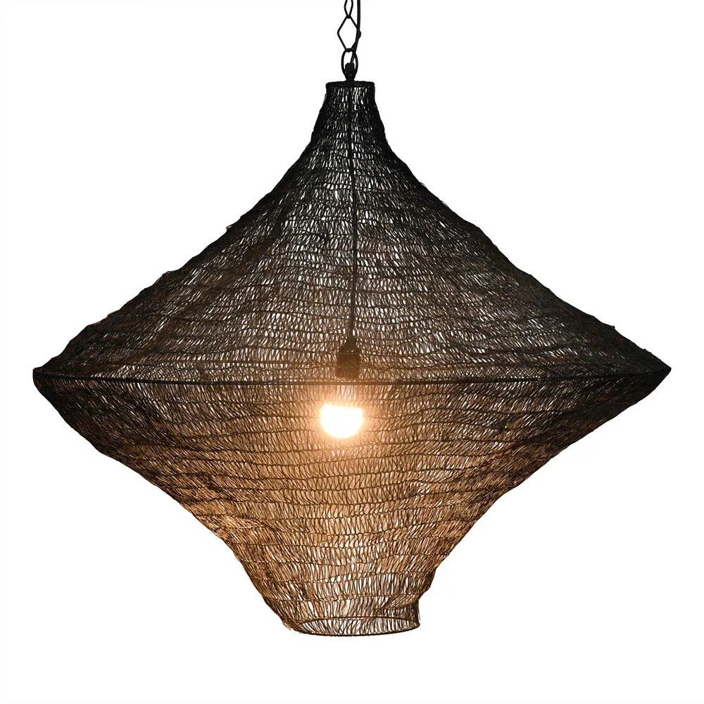 Metropolitan Metal Pendant Light, Large, Black