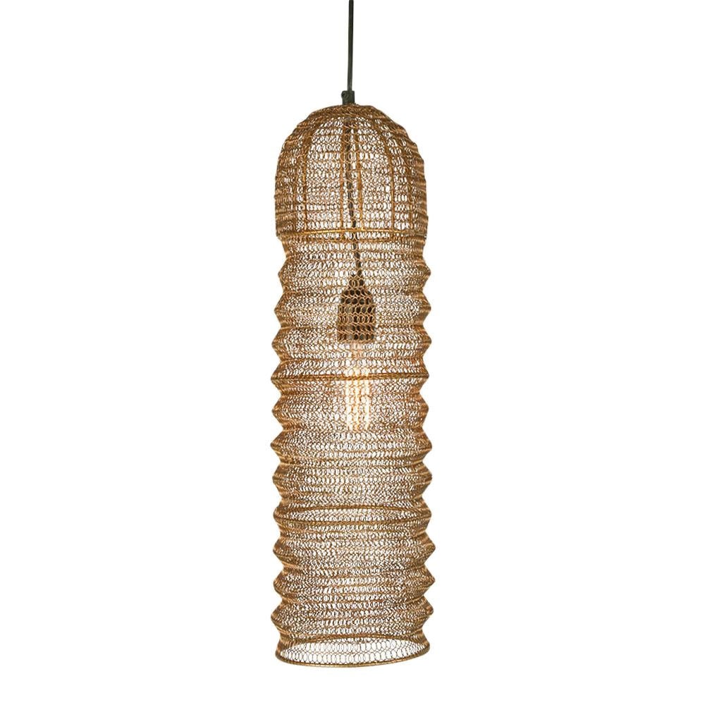 Monash Metal Mesh Pendant Light, Brass