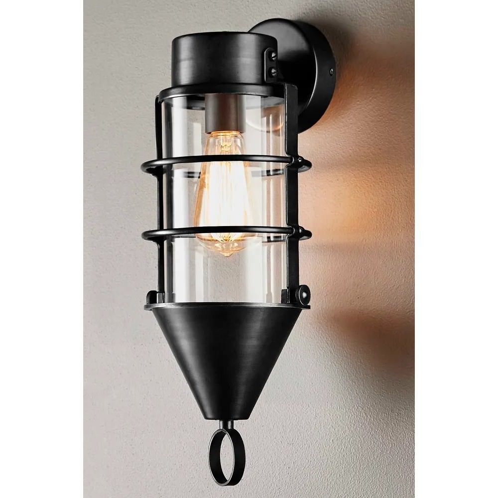 Eastwood IP54 Indoor / Outdoor Bunker Wall Light, Black