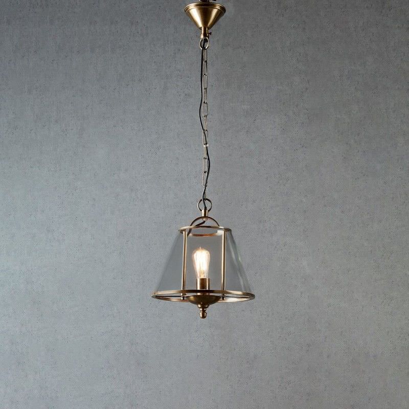 Cotton Tree Metal & Glass Pendant Light, Bronze