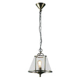 Cotton Tree Metal & Glass Pendant Light, Antqiue Silver