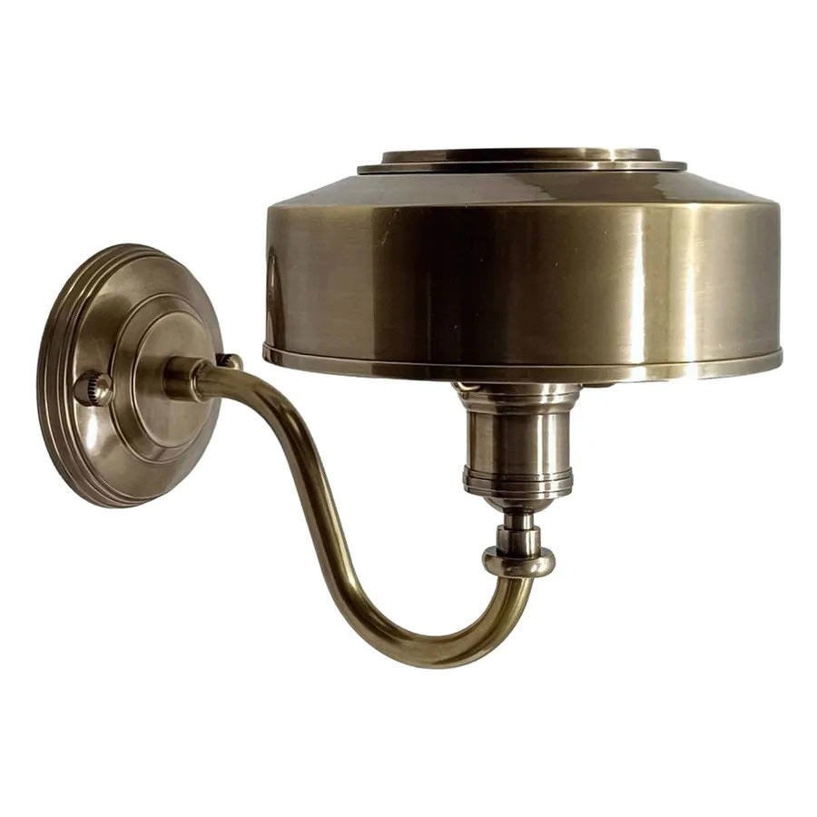 Gadsby Brass Wall Light, Antique Brass