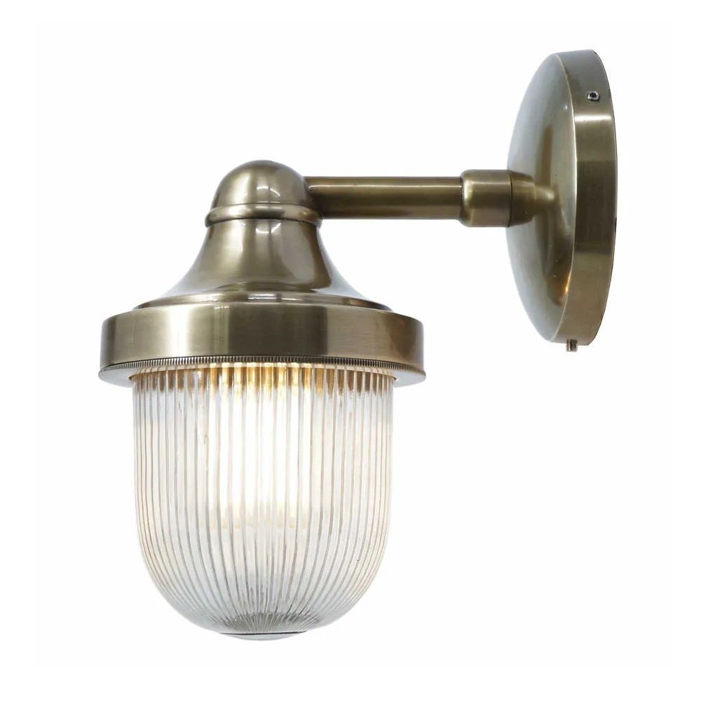 Jade IP54 Indoor / Outdoor Wall Light, Antique Brass