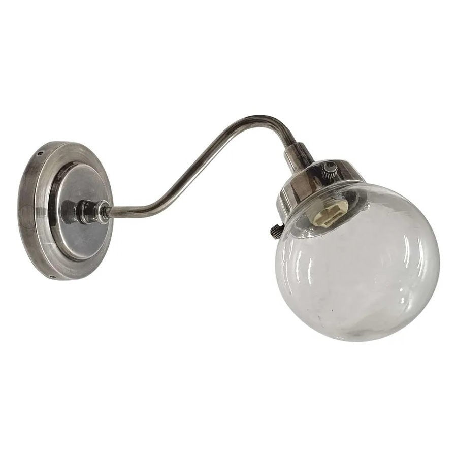 Beacon Brass Outdoor Wall Light, Antique Silver