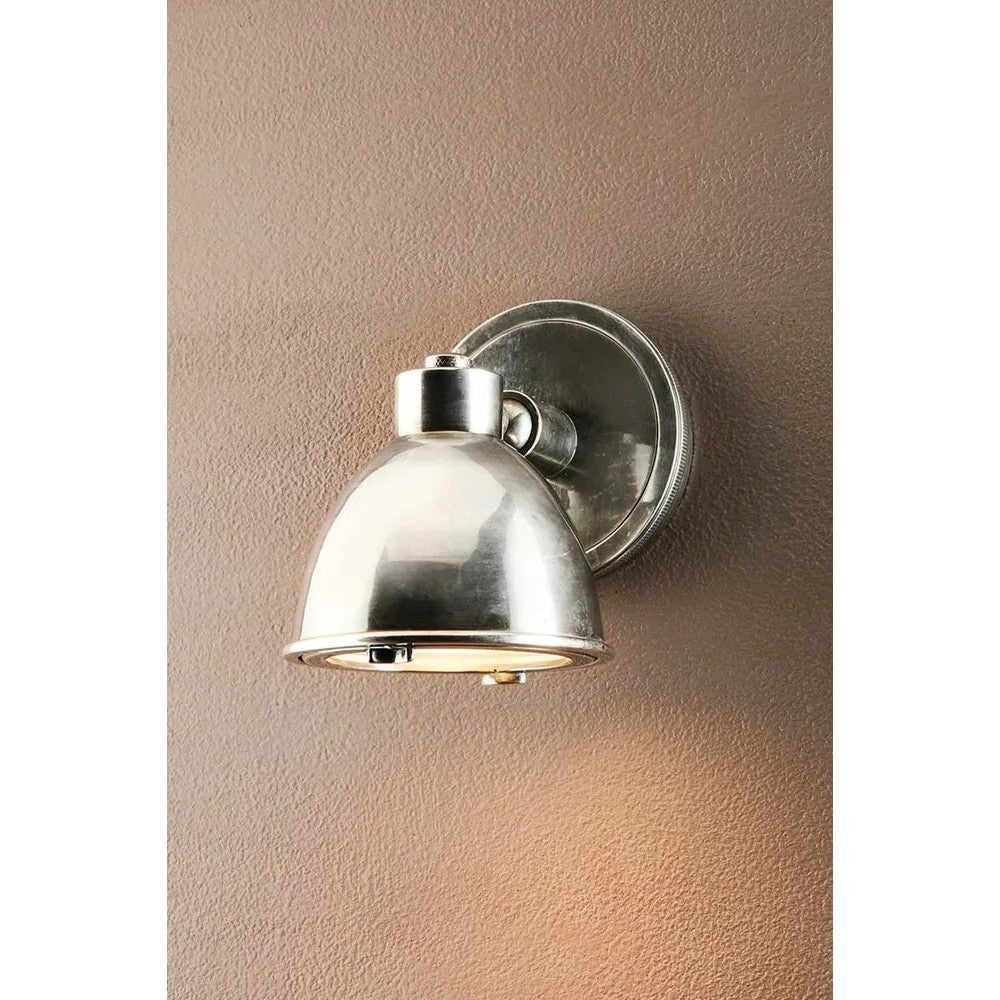 Panama IP54 Metal Indoor / Outdoor Wall Light, Antique Silver