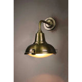 Catalina Metal Indoor / Outdoor Wall Light, Antique Brass