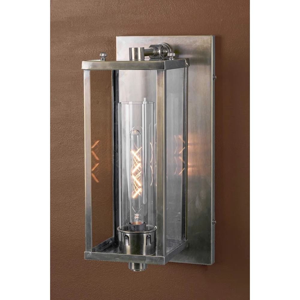 Pavillion IP54 Metal Indoor / Outdoor Wall Light, Antique Silver