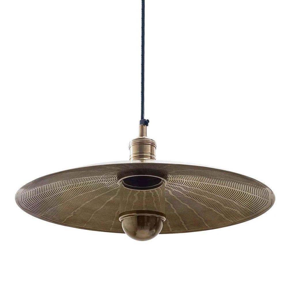 Henry Brass Pendant Light, Antique Brass