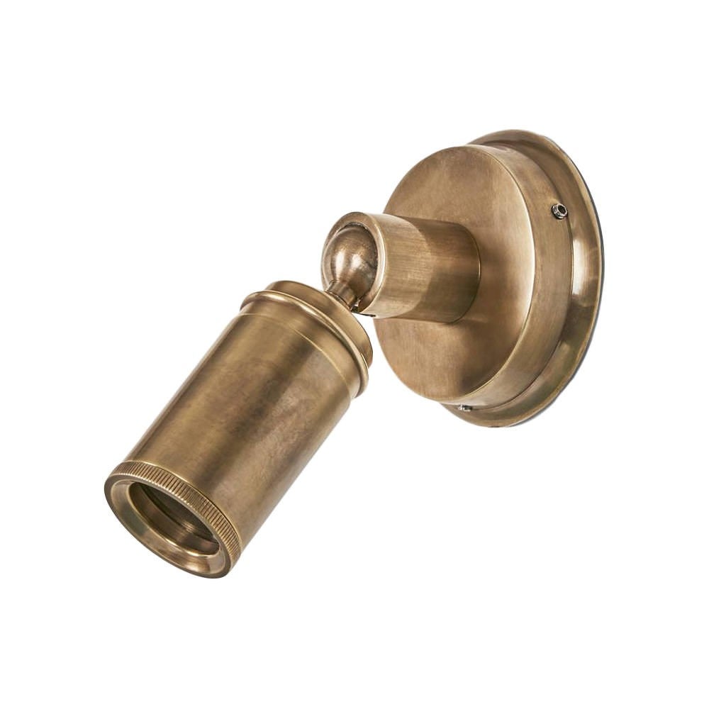 Clifton Brass Adjustable Mini Wall Light, Antique Brass