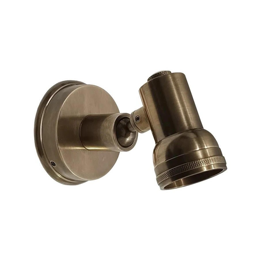Carter Brass Adjustable Mini Wall Light, Antique Brass