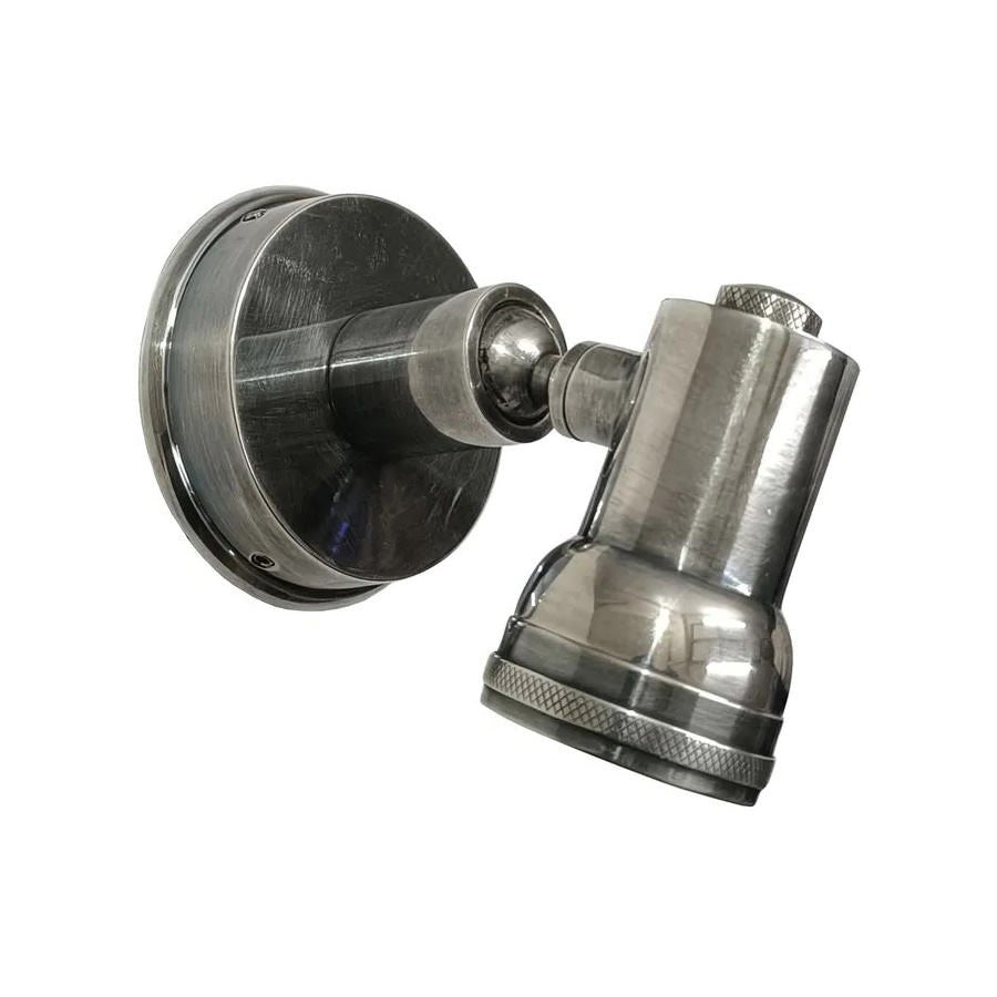 Carter Brass Adjustable Mini Wall Light, Antique Silver