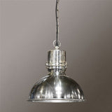 Augusta Metal Pendant Light, Large, Antique Silver