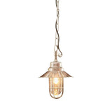 Rutherford IP54 Outdoor Metal Nautical Pendant Light, Silver