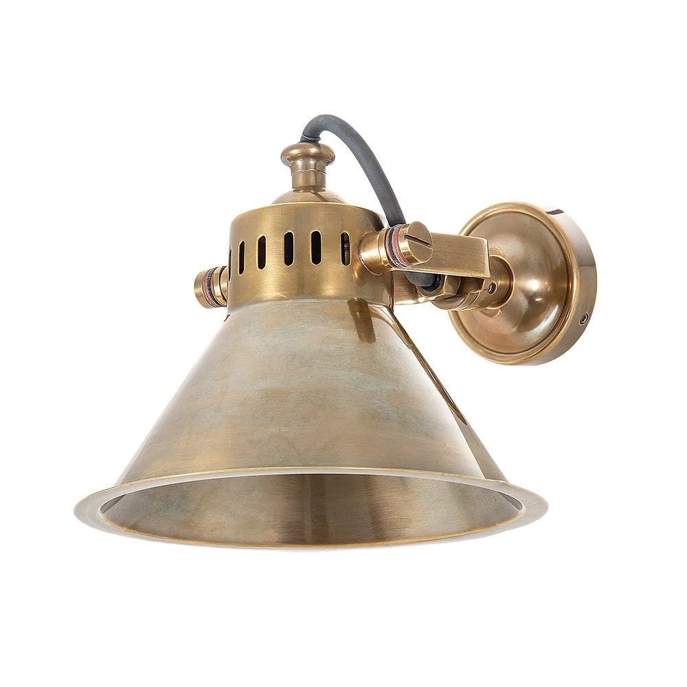 Montego Adjustable Metal Wall Lamp, Antique Brass