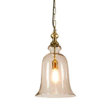 Tivoli Glass Pendant Light, Large, Brass