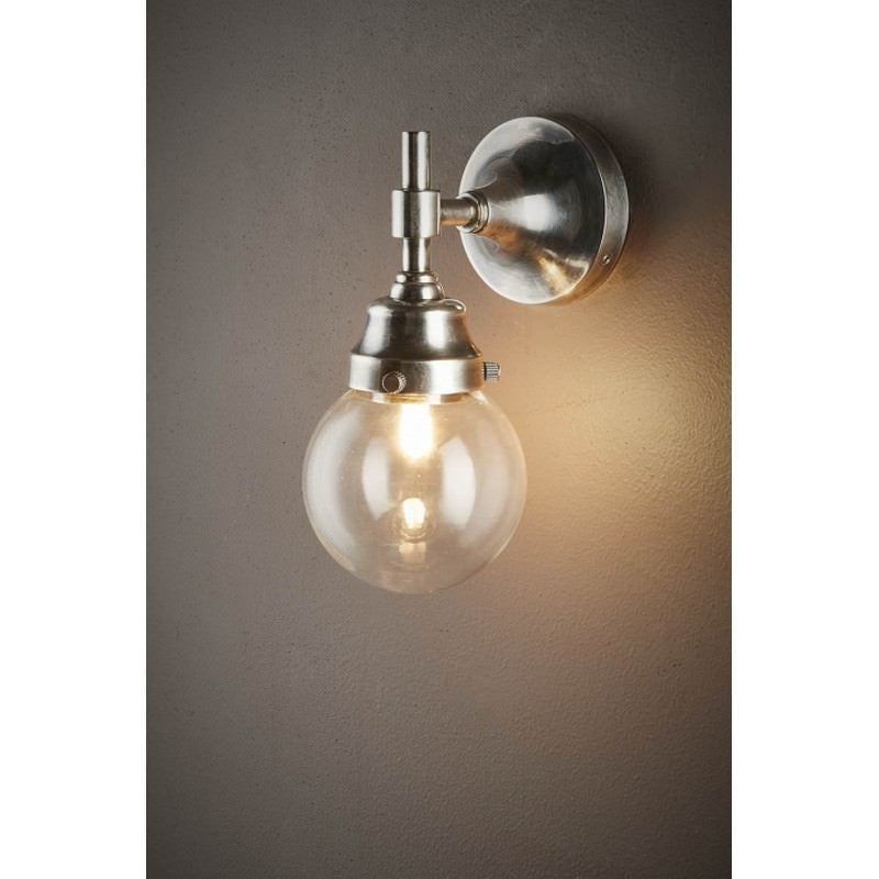 Iceberg IP54 Indoor / Outdoor Wall Light, Antique Silver