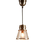 Canberra Glass & Metal Pendant Light, Antique Silver