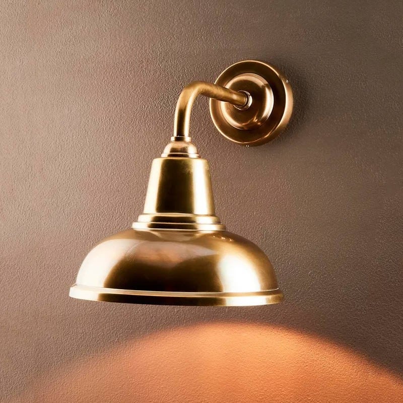 Seabrook Metal Wall Light, Antique Brass