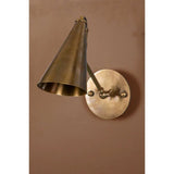 Cloudy Bay Metal Wall Light, Antique Brass