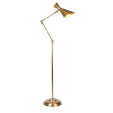 Grasshopper Brass Adjustable Floor Lamp, Antique Brass