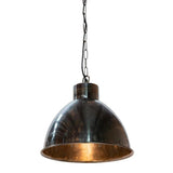 Montana Metal Dome Pendant Light, Antique Silver
