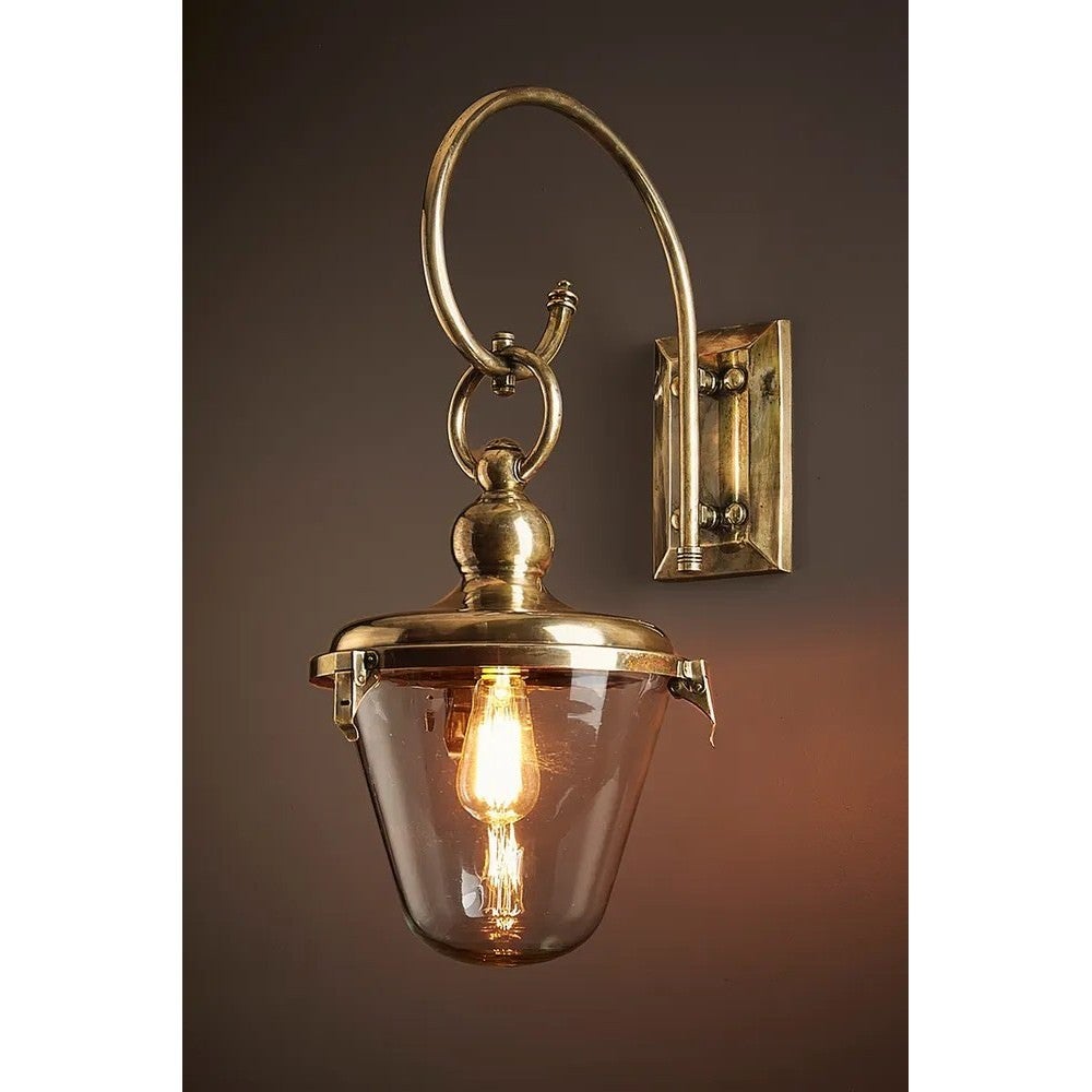 Savoy IP54 Indoor / Outdoor Wall Light, Antique Brass