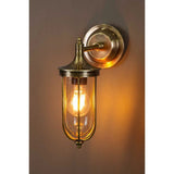 Noosa Metal Outdoor Wall Light, Antique Brass